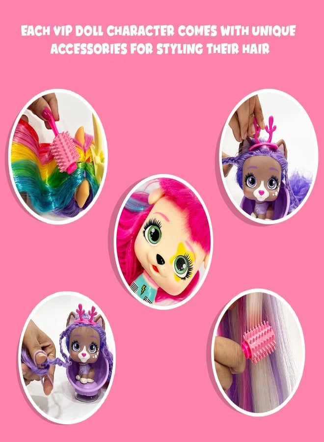 IMC Toys I Love VIP Pets Series Toys Doll Set | Pups with Long Hair and 9 Accessories for Hair Styling Great Gift for Kids Ages 3 Years Old up (Mixed Character) - Image 2